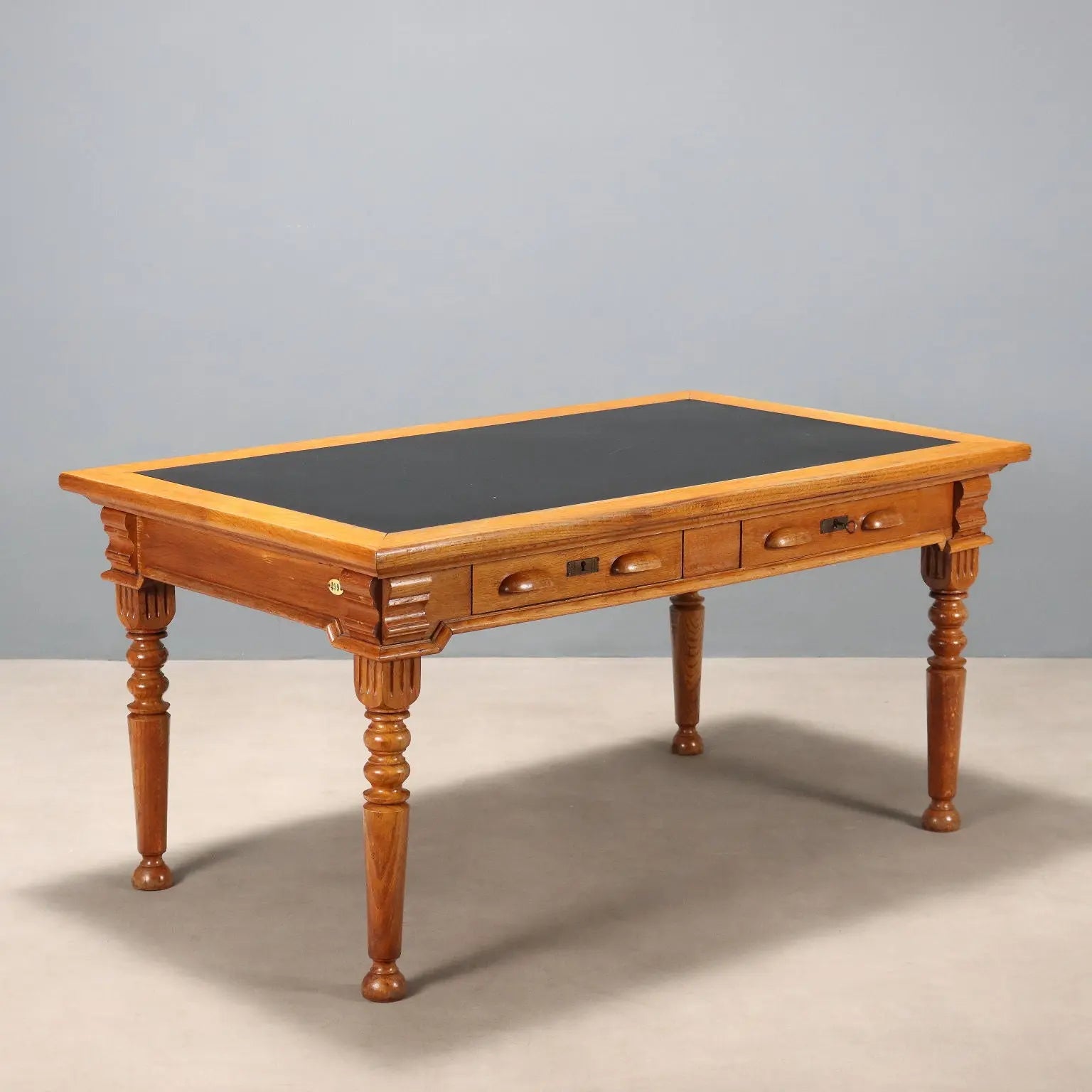 Antique Writing Desk Oak Black Laminate XX Century - Italy, Early XX Century | Antiques | Desks & Writing Desks