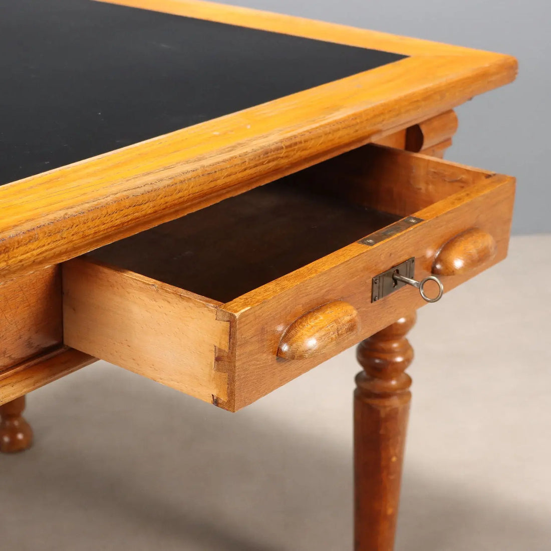 Antique Writing Desk Oak Black Laminate XX Century - Italy, Early XX Century | Antiques | Desks & Writing Desks