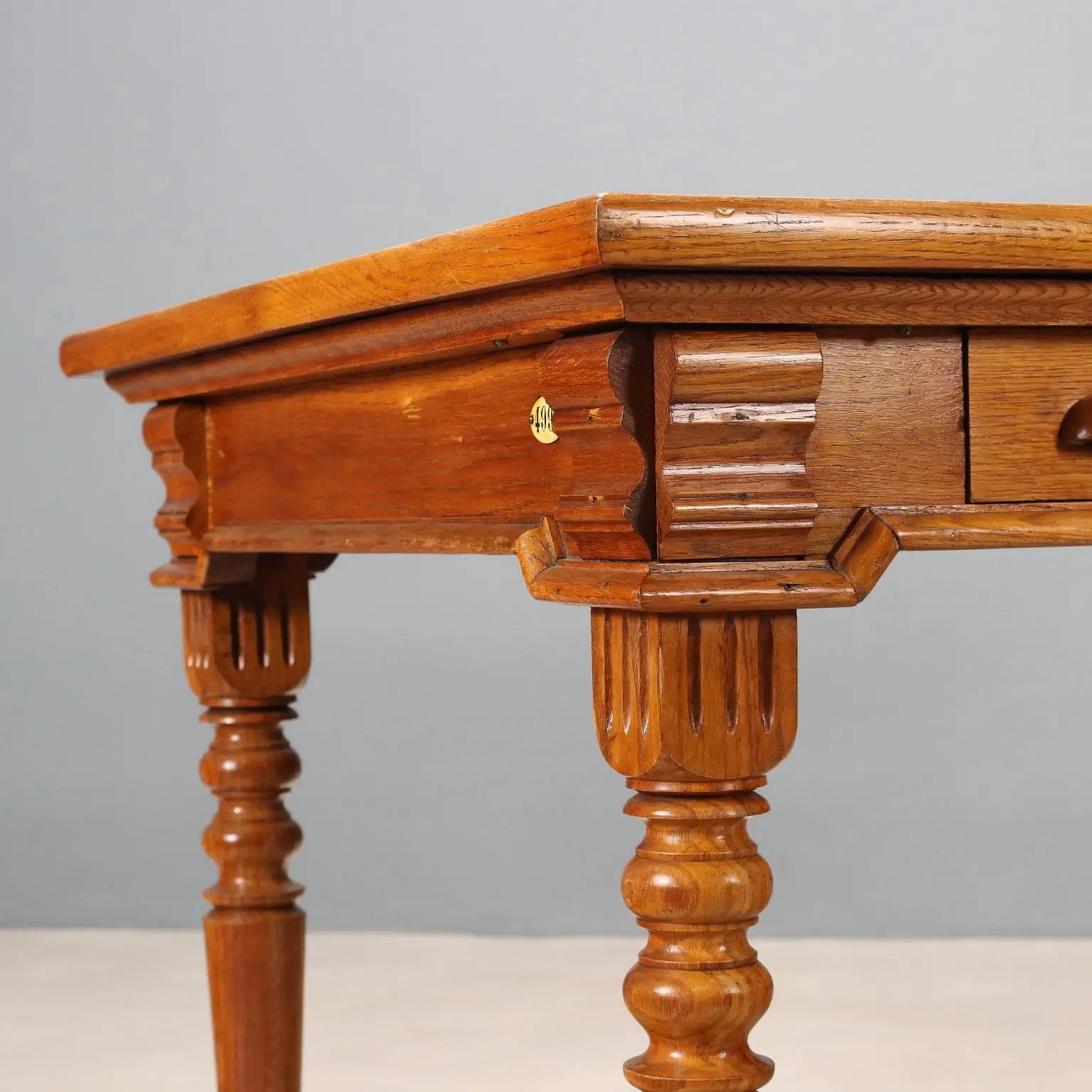 Antique Writing Desk Oak Black Laminate XX Century - Italy, Early XX Century | Antiques | Desks & Writing Desks