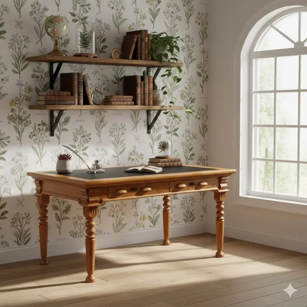 Antique Writing Desk Oak Black Laminate XX Century - Italy, Early XX Century | Antiques | Desks & Writing Desks