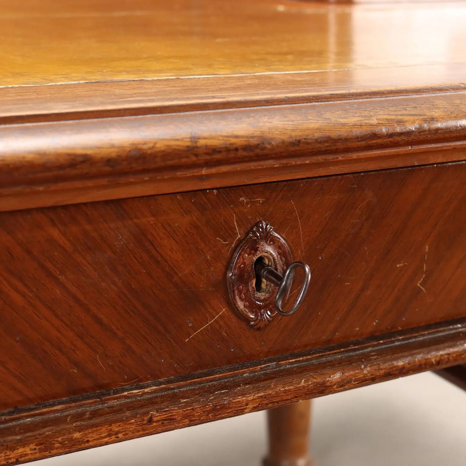 Antique Desk Walnut Leather Insert Drawers Italy Late XIX Century - Italy, Late XIX Century | Antiques | Desks & Writing Desks