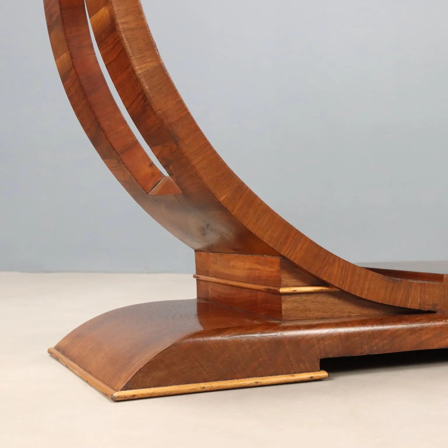 Antique Art Deco Dressing Table Walnut Mirror Italy XX Century