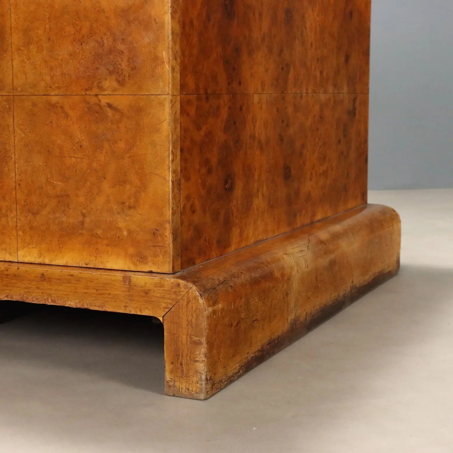 Antique Writing Desk Art Deco Walnut Burl XX Century