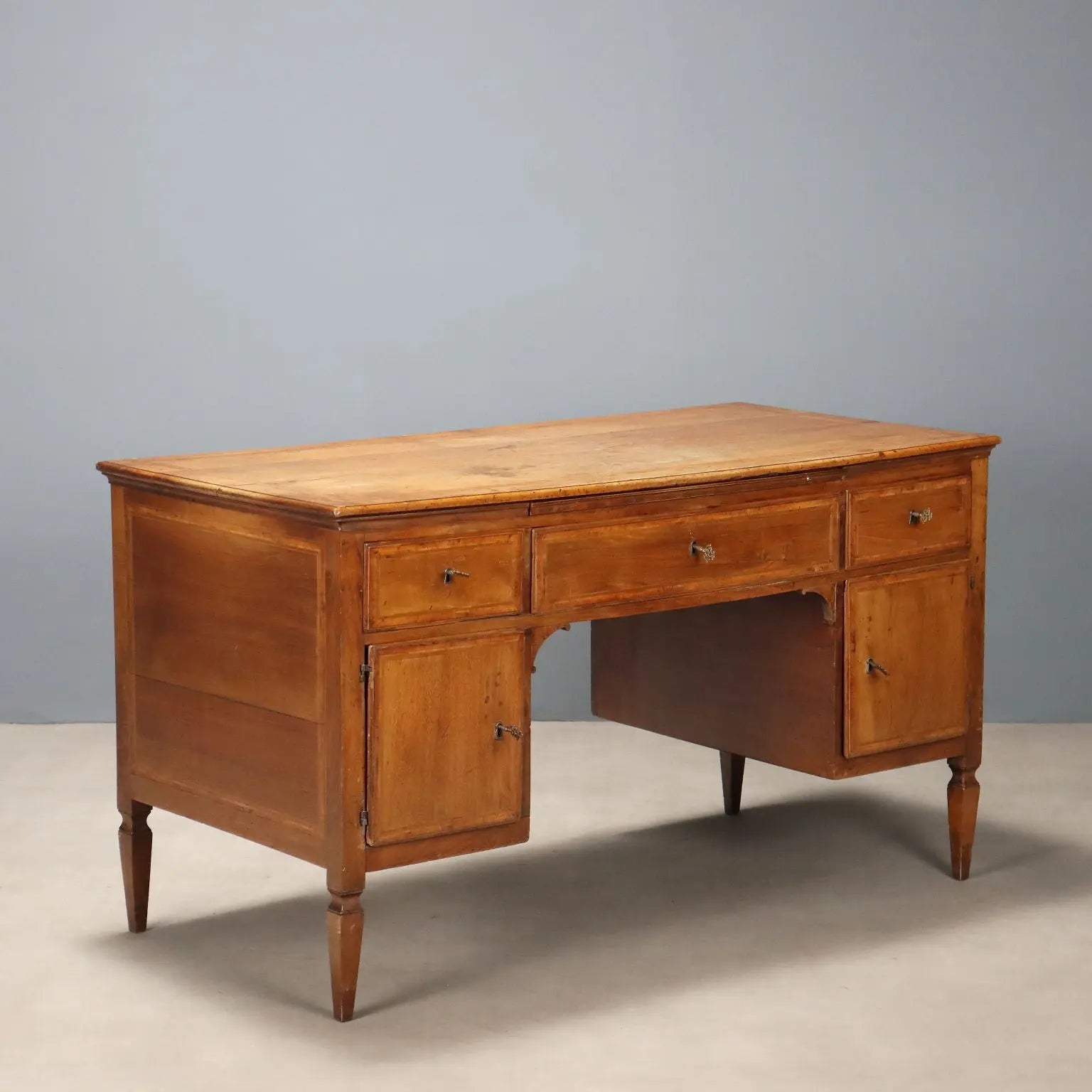 Antique Writing Desk Directoire Walnut Italy XVIII Century