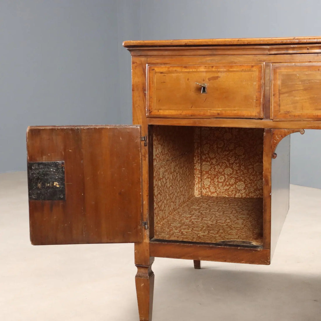 Antique Writing Desk Directoire Walnut Italy XVIII Century