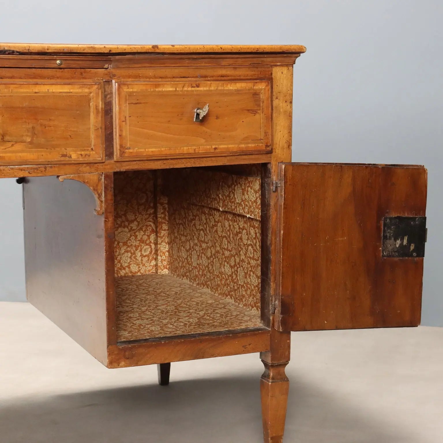Antique Writing Desk Directoire Walnut Italy XVIII Century