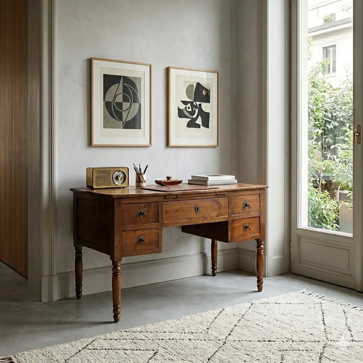 Antique Writing Desk Louis Philippe Cherry XIX Century