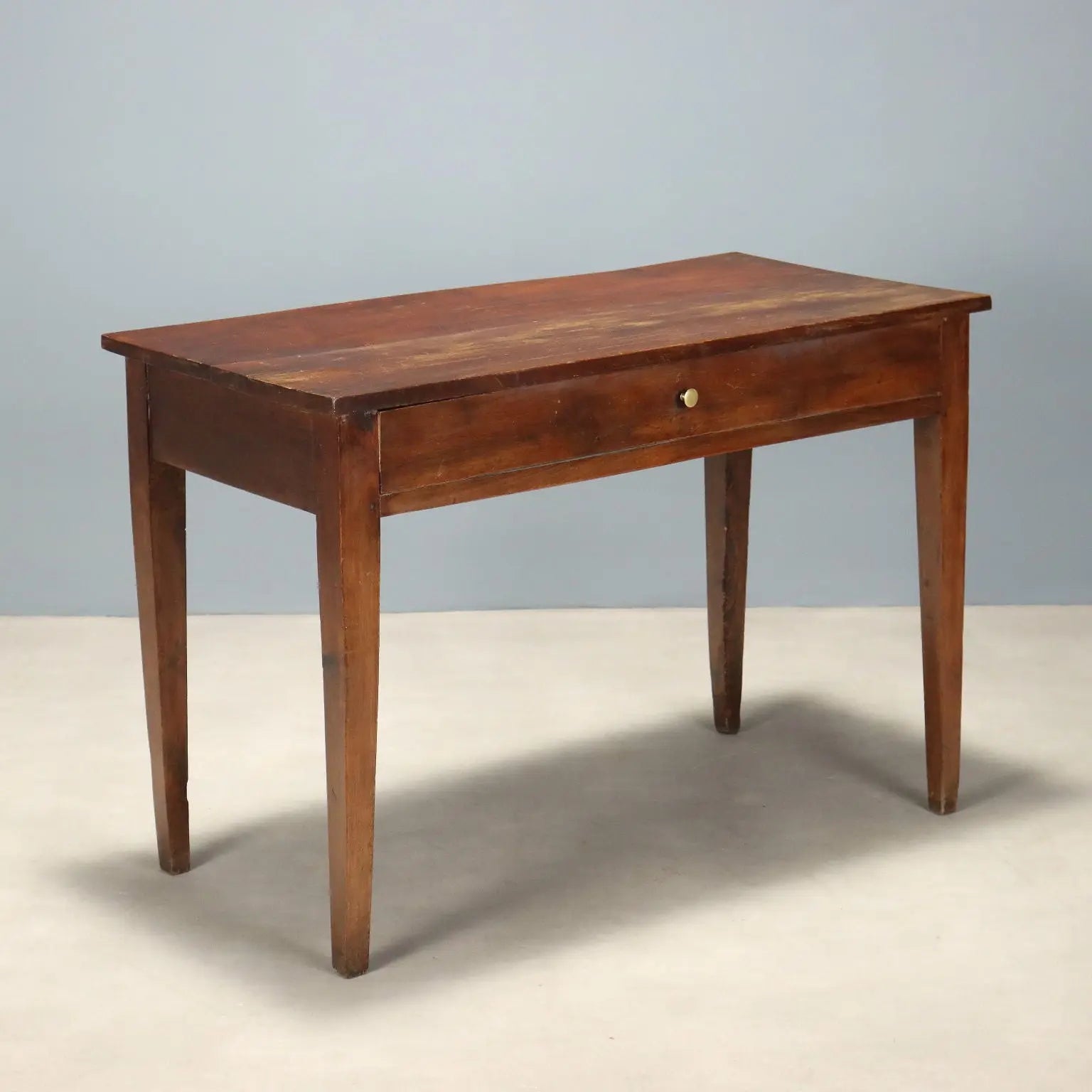 Antique Writing Desk Directoire Walnut Drawer Italy XVIII-XIX Century