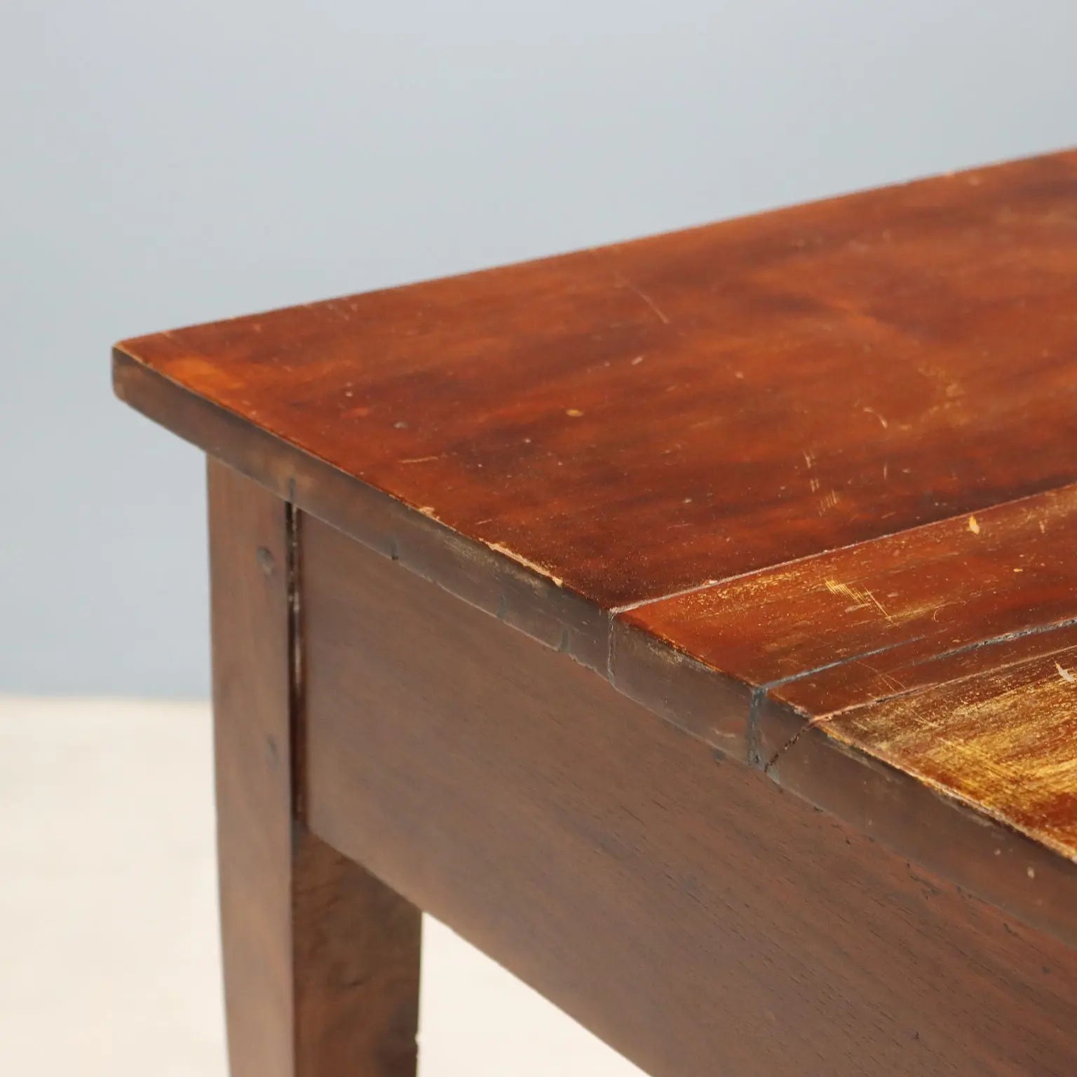 Antique Writing Desk Directoire Walnut Drawer Italy XVIII-XIX Century