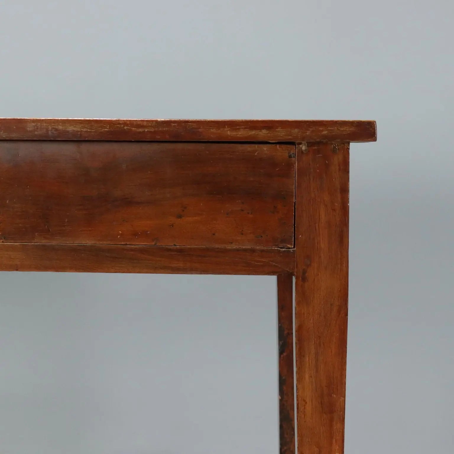 Antique Writing Desk Directoire Walnut Drawer Italy XVIII-XIX Century