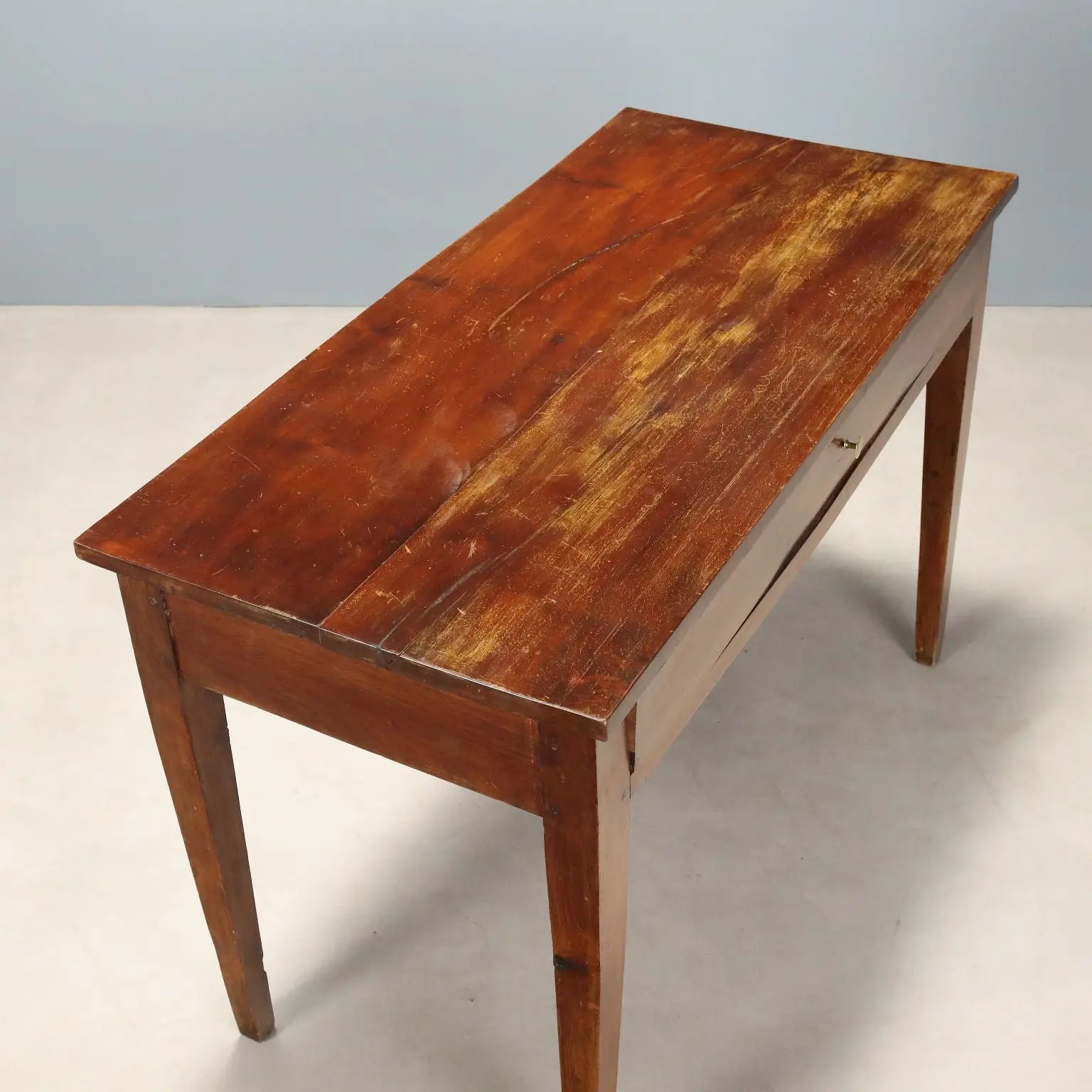 Antique Writing Desk Directoire Walnut Drawer Italy XVIII-XIX Century