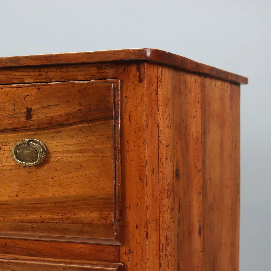 Antique Directoire Writing Desk Walnut 5 Drawers Italy XIX Century