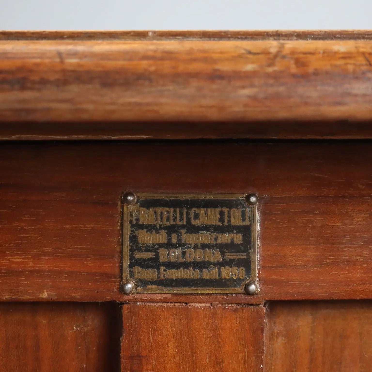 Antique Writing Desk Oak Drawers Italy XX Century