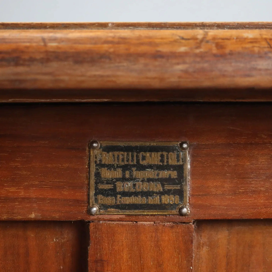 Antique Writing Desk Oak Drawers Italy XX Century