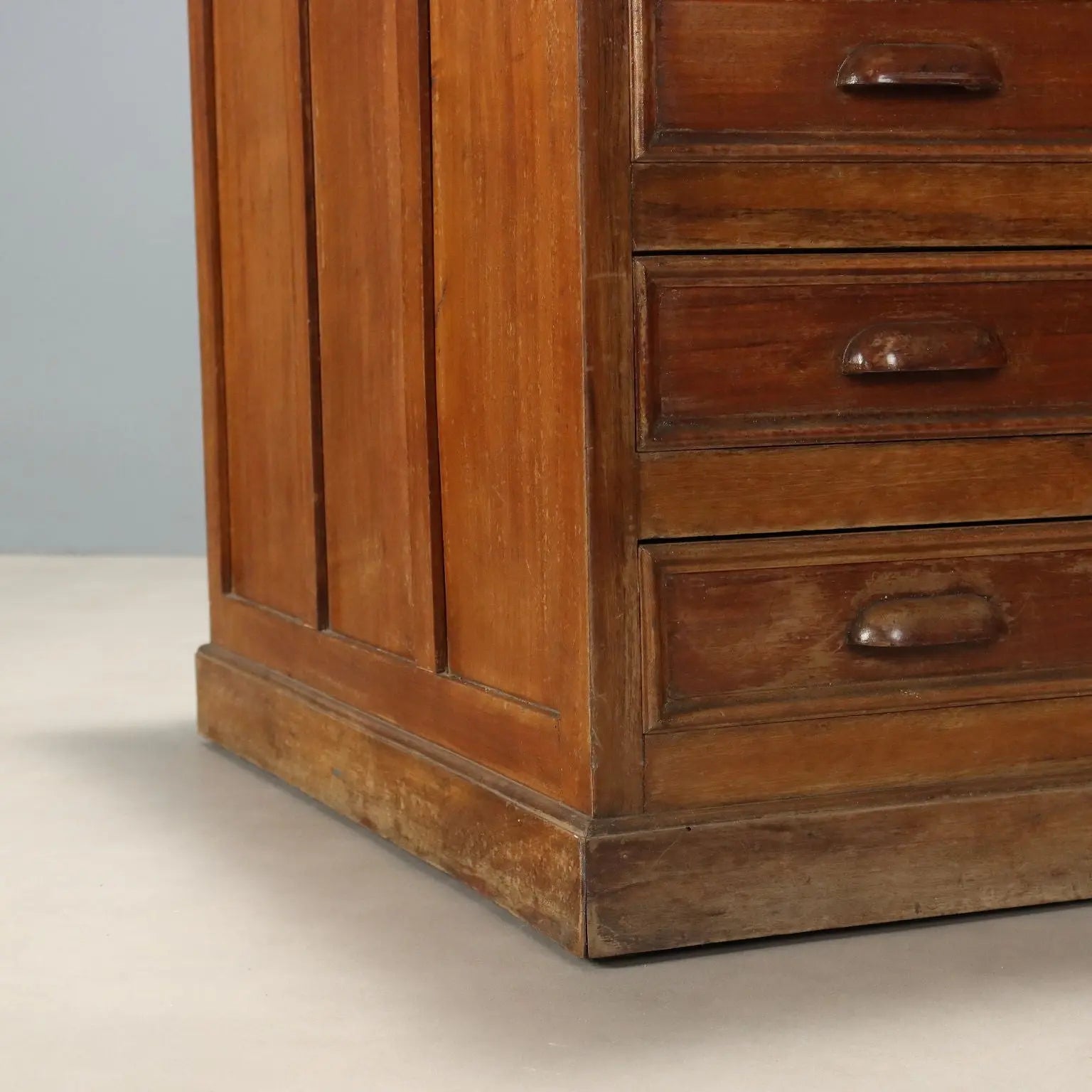 Antique Writing Desk Oak Drawers Italy XX Century