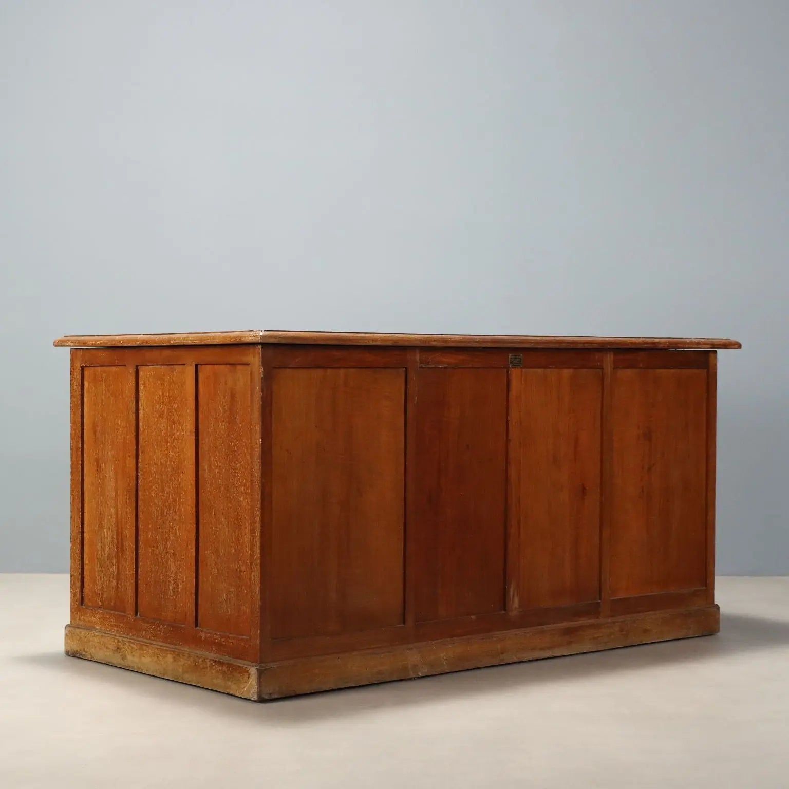 Antique Writing Desk Oak Drawers Italy XX Century