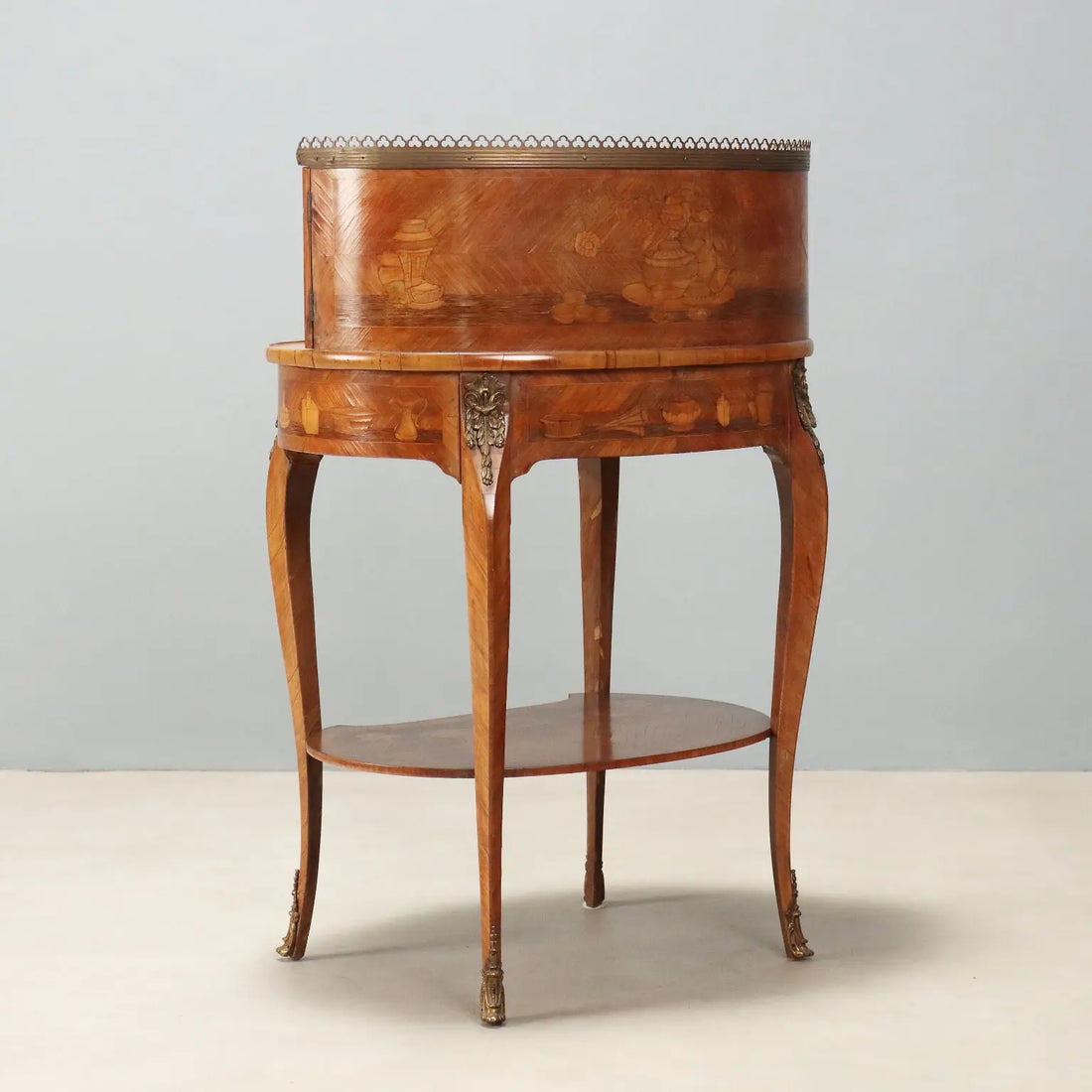Writing Desk in Bois de Rose with Inlays - France Early 1900s