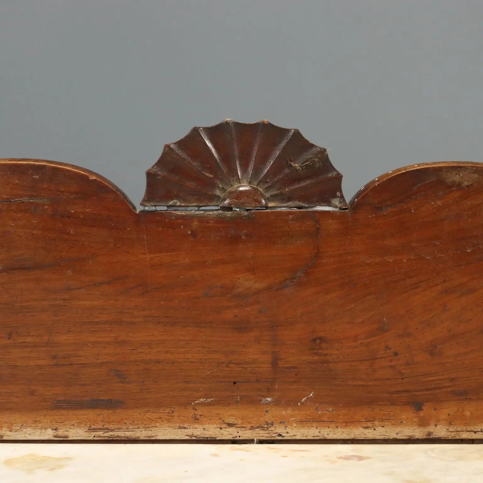 Antique Desk Empire Walnut Marble Top Italy XIX Century