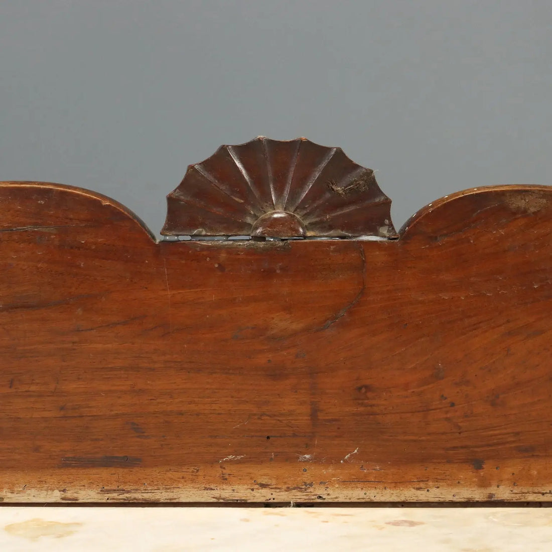 Antique Desk Empire Walnut Marble Top Italy XIX Century