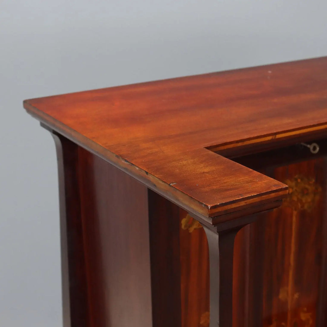 Arts and Crafts Desk in Mahogany and Maple