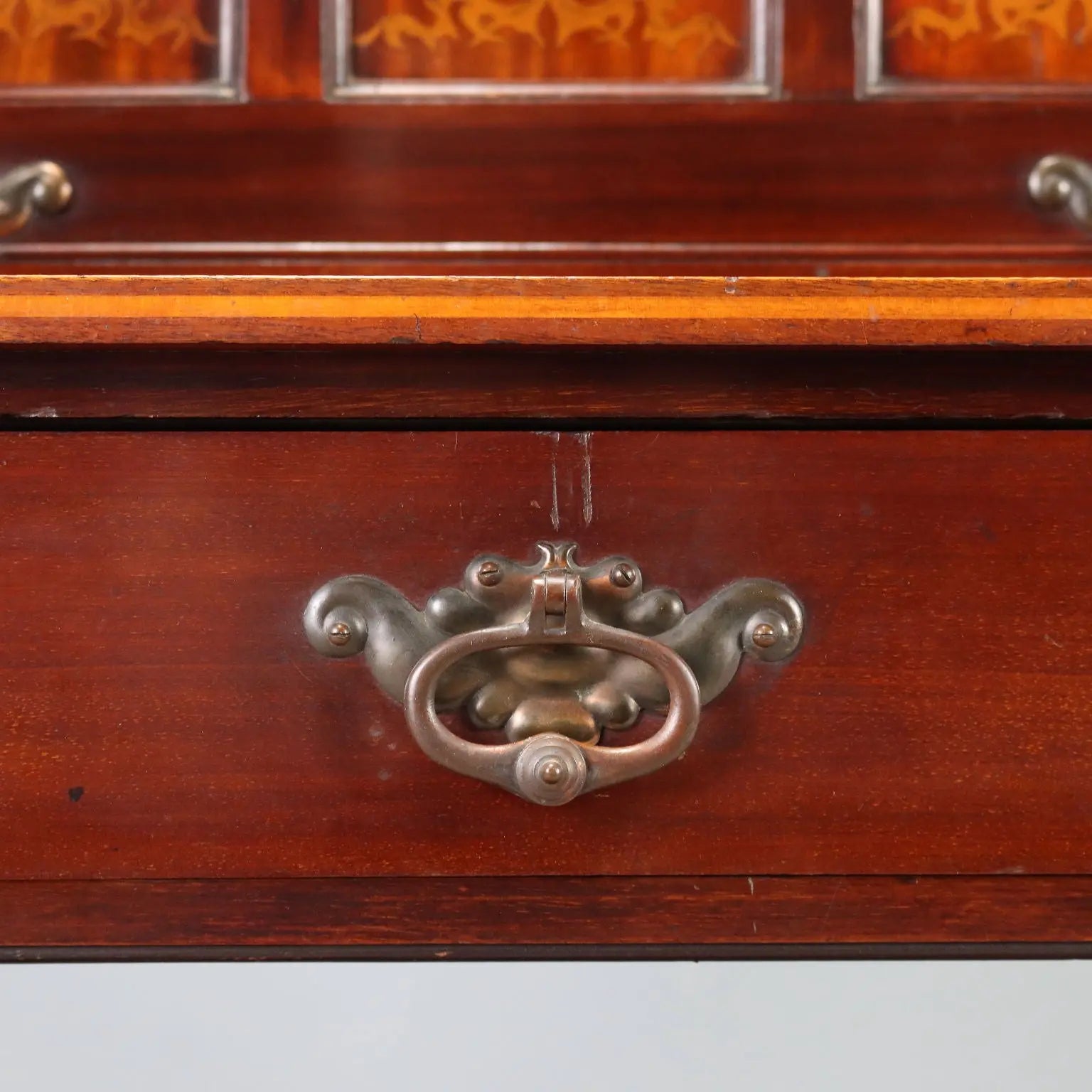 Arts and Crafts Desk in Mahogany and Maple
