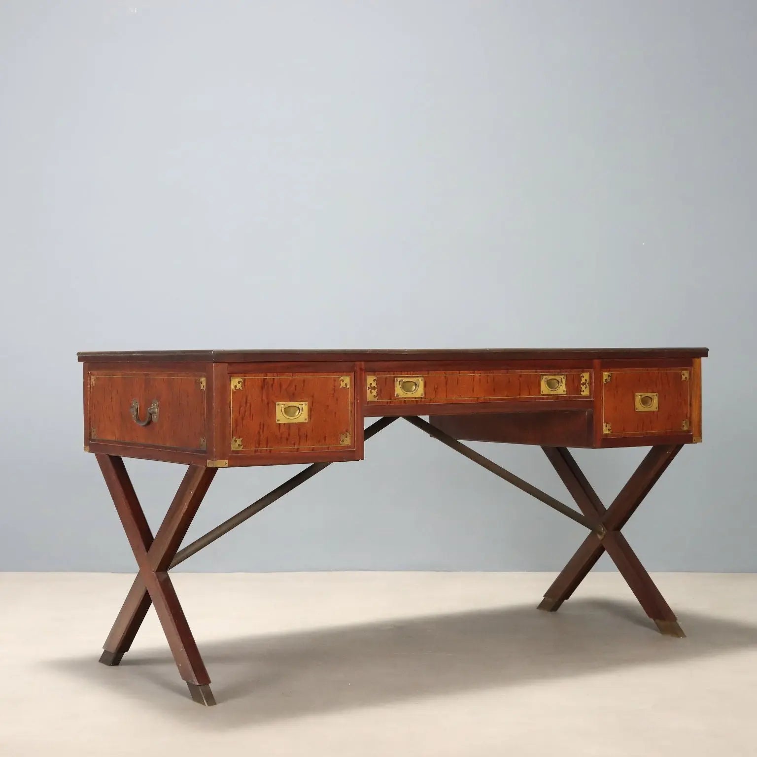 Mahogany Desk in Naval Style, England 1900s