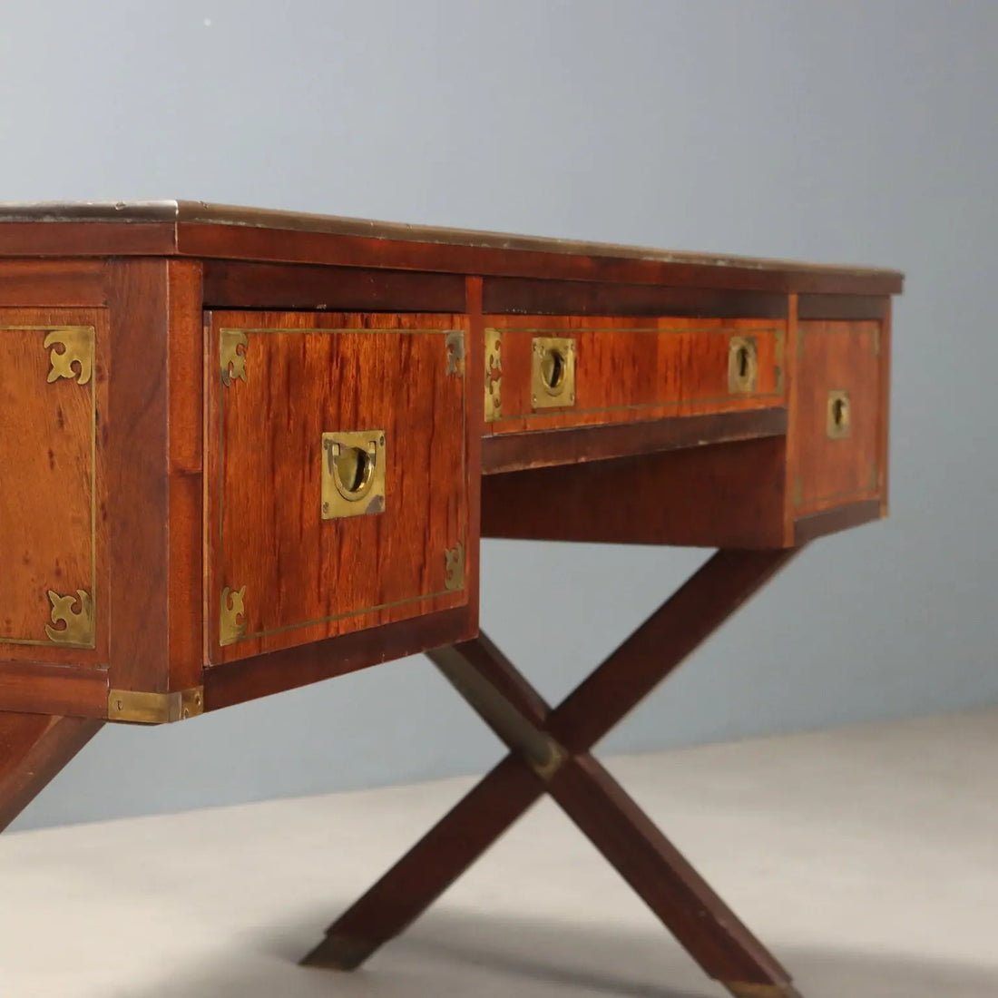 Mahogany Desk in Naval Style, England 1900s