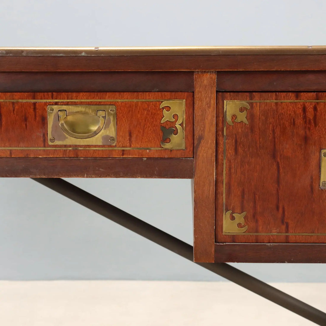 Mahogany Desk in Naval Style, England 1900s