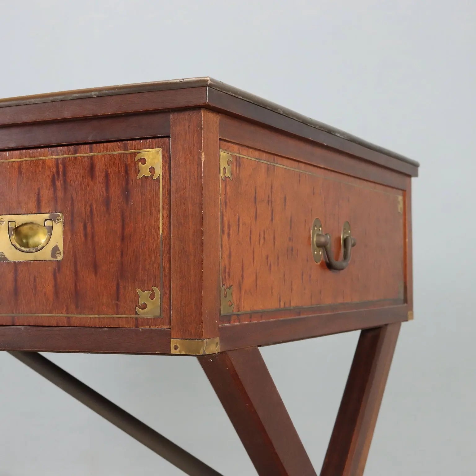 Mahogany Desk in Naval Style, England 1900s