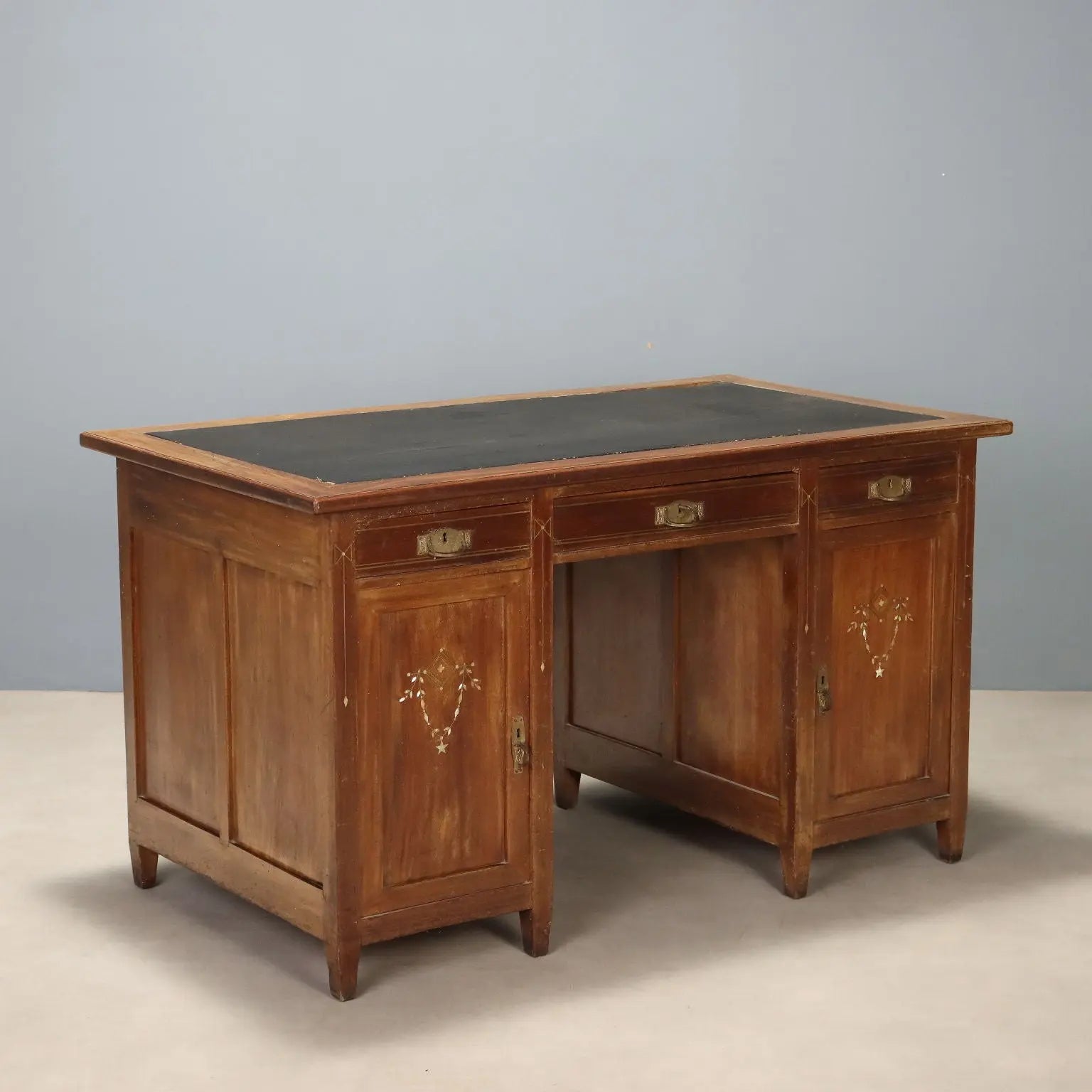 Liberty Mahogany Desk with Inlays - Early 1900s