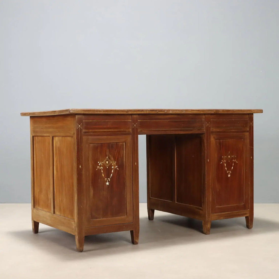 Liberty Mahogany Desk with Inlays - Early 1900s