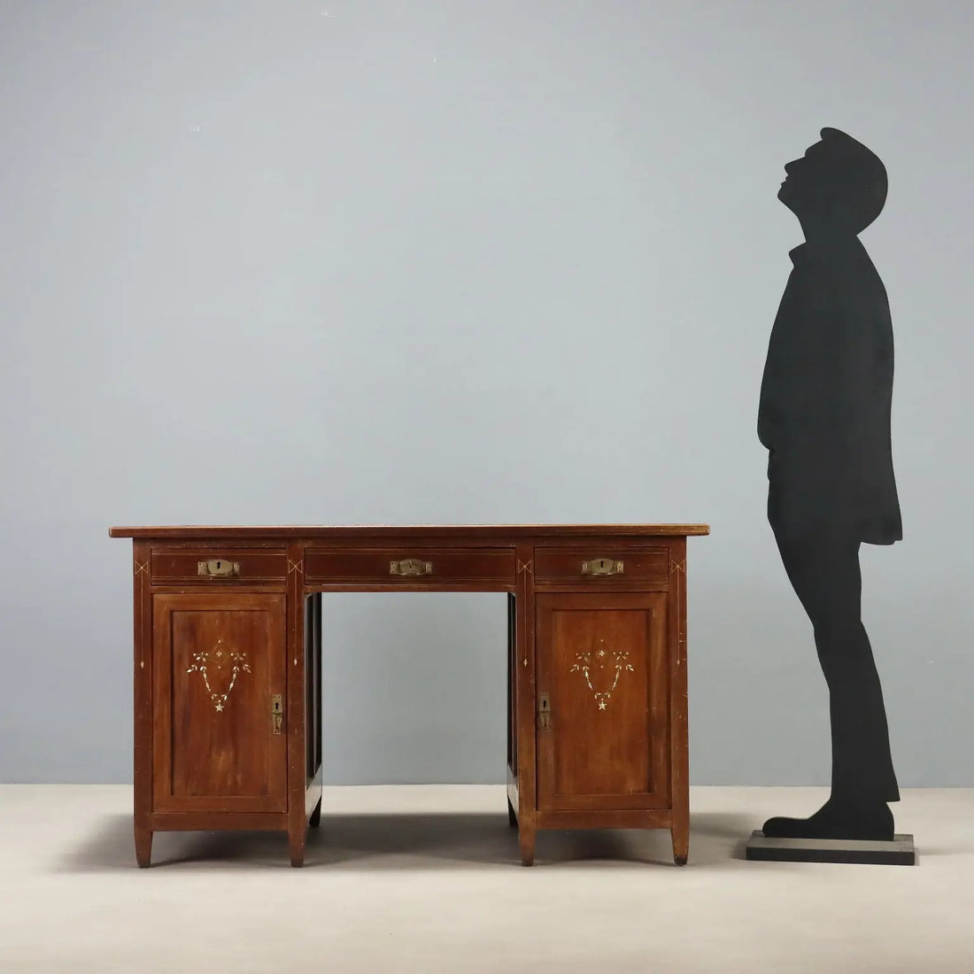 Liberty Mahogany Desk with Inlays - Early 1900s