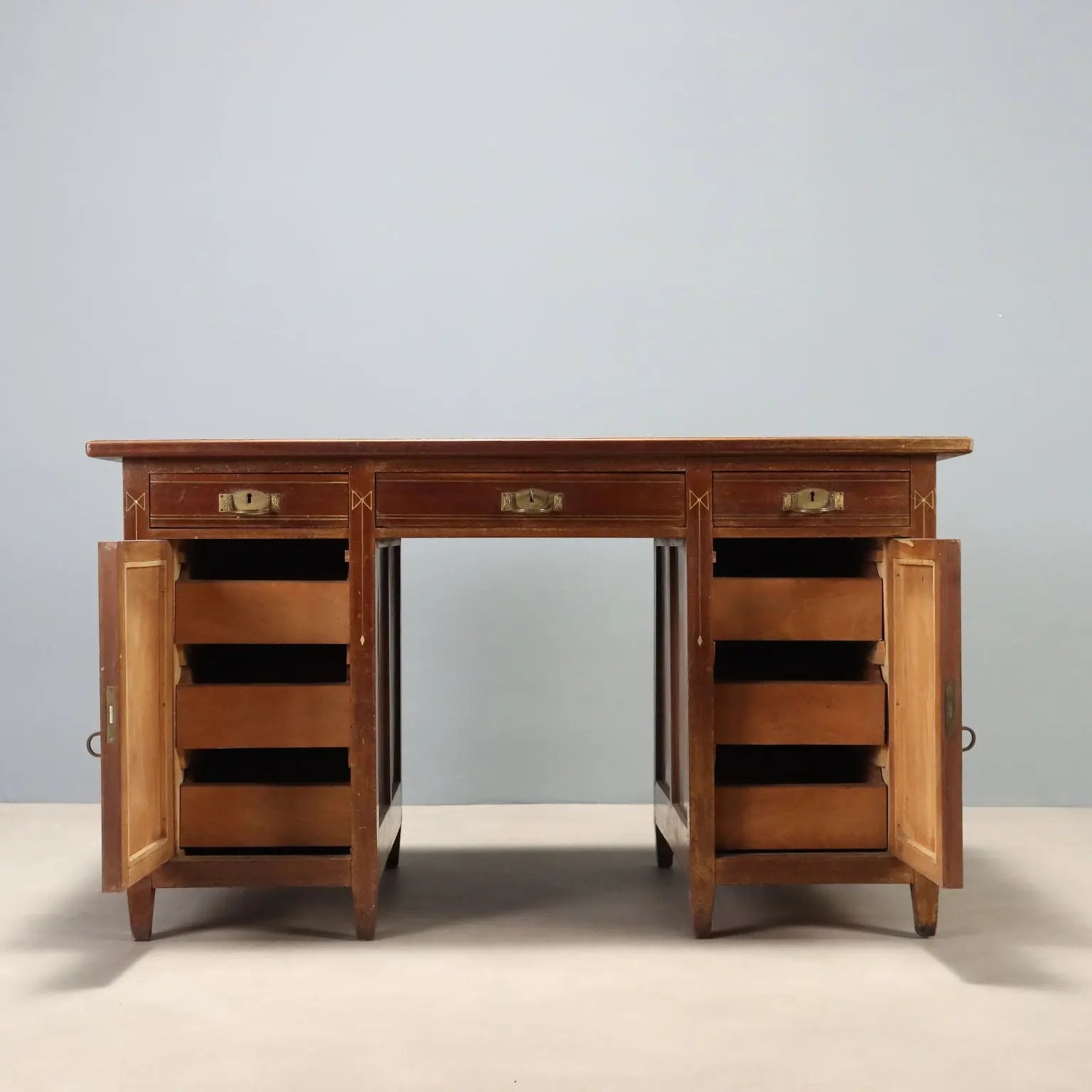 Liberty Mahogany Desk with Inlays - Early 1900s