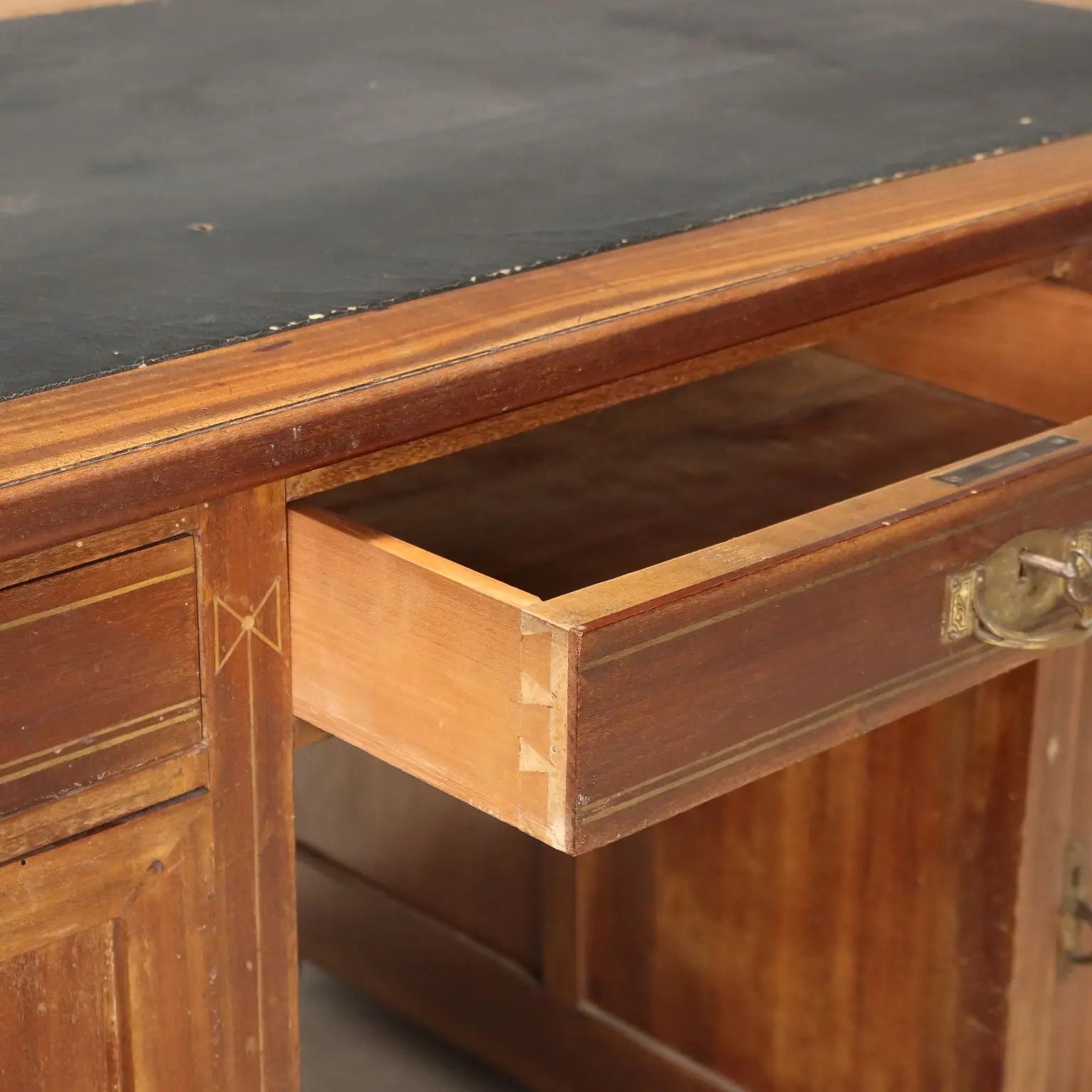 Liberty Mahogany Desk with Inlays - Early 1900s