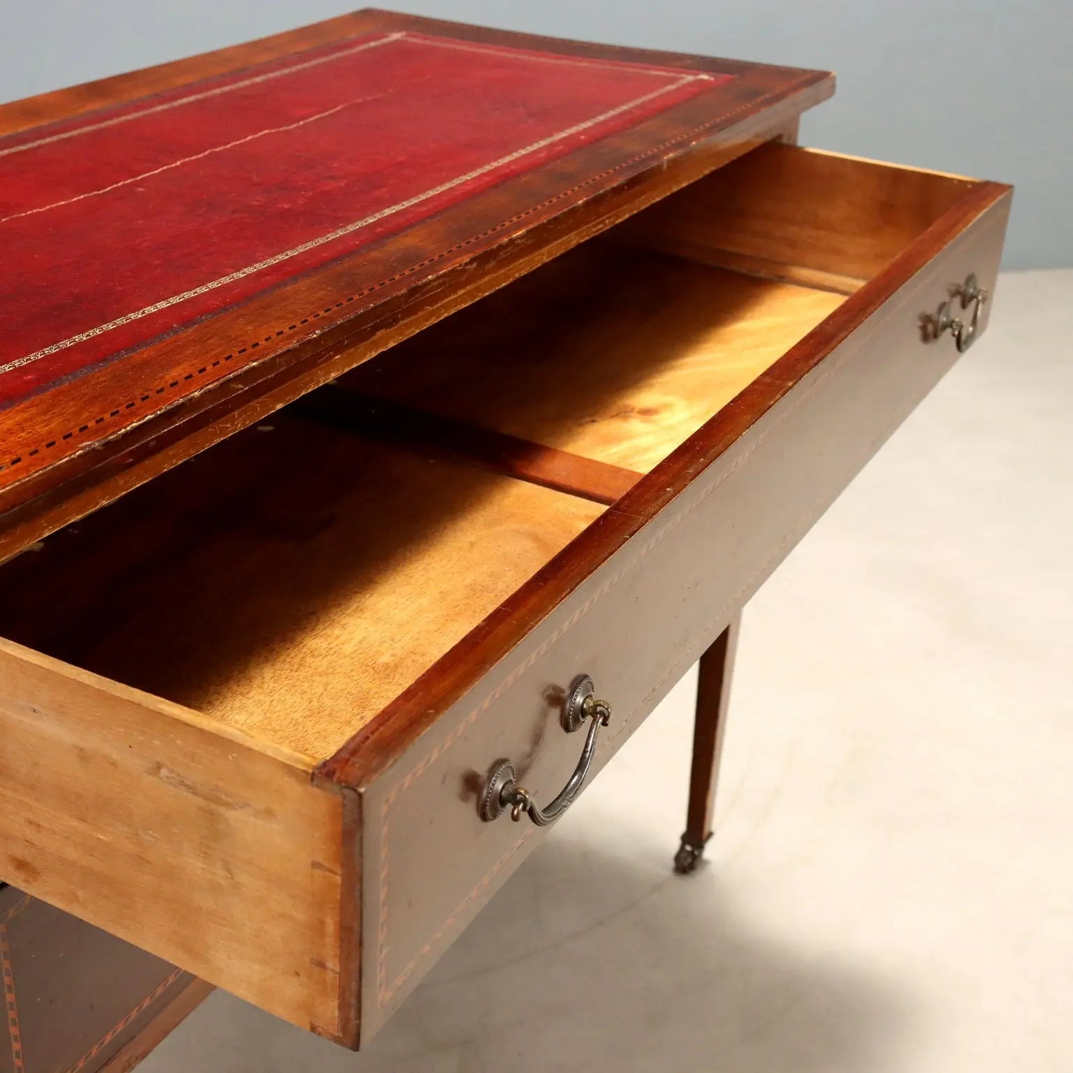 Antique Writing Desk Mahogany Maple Ebony United Kingdom '900
