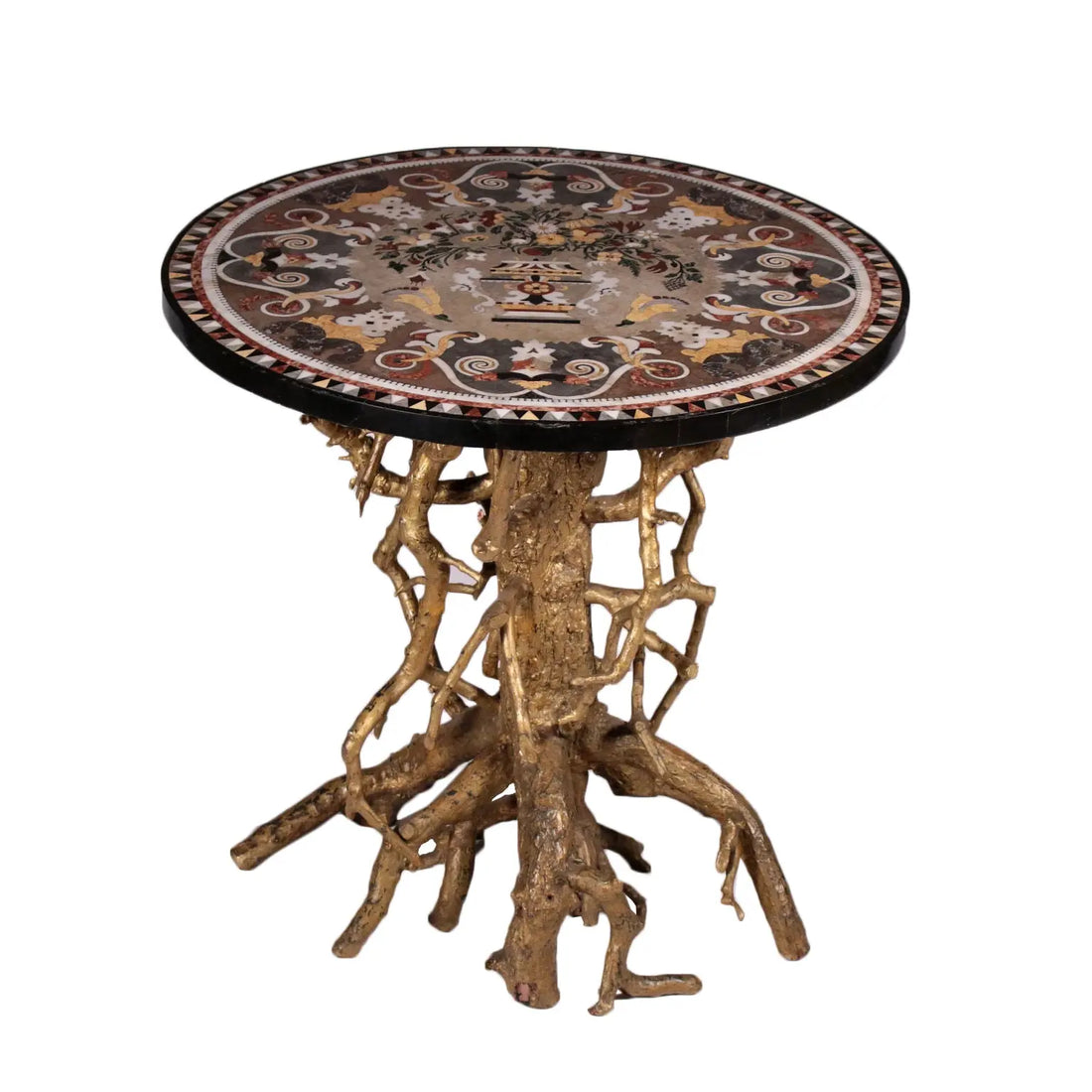 Neapolitan Table in Commesso Marble with Dove