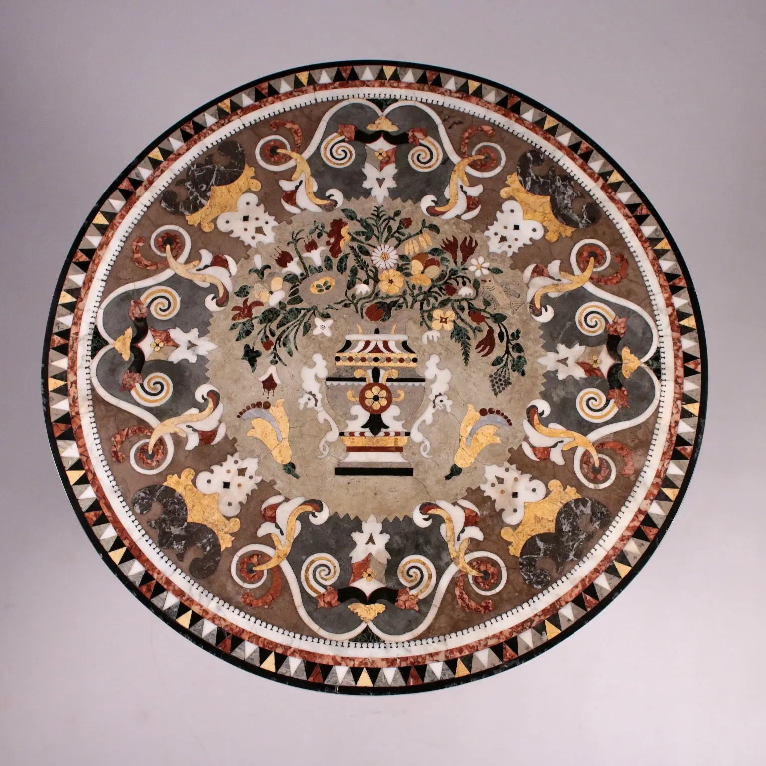 Neapolitan Table in Commesso Marble with Dove