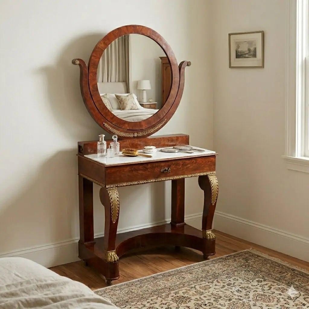 Dressing Table Restoration Mahogany France XIX Century - France Second Fourth XIXth Century | Antiques | Tables