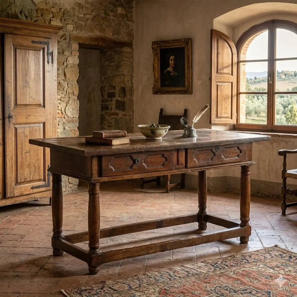 Chestnut Table 18th Century - Italian Antique