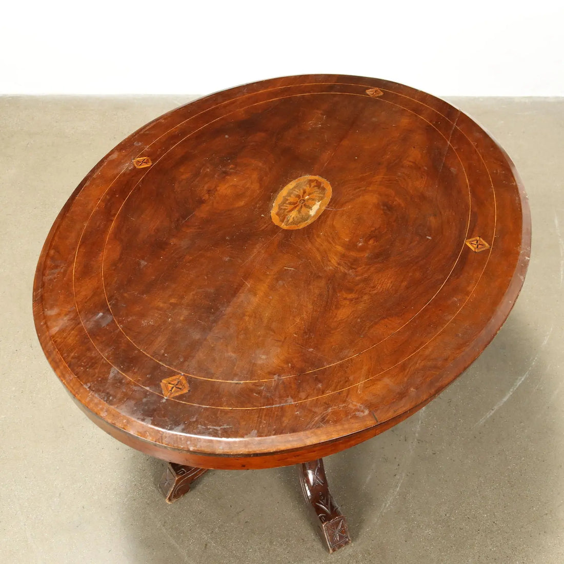 Antique Table Walnut Veneer Italy XIX Century - England, Late XIX Century | Antiques | Tables