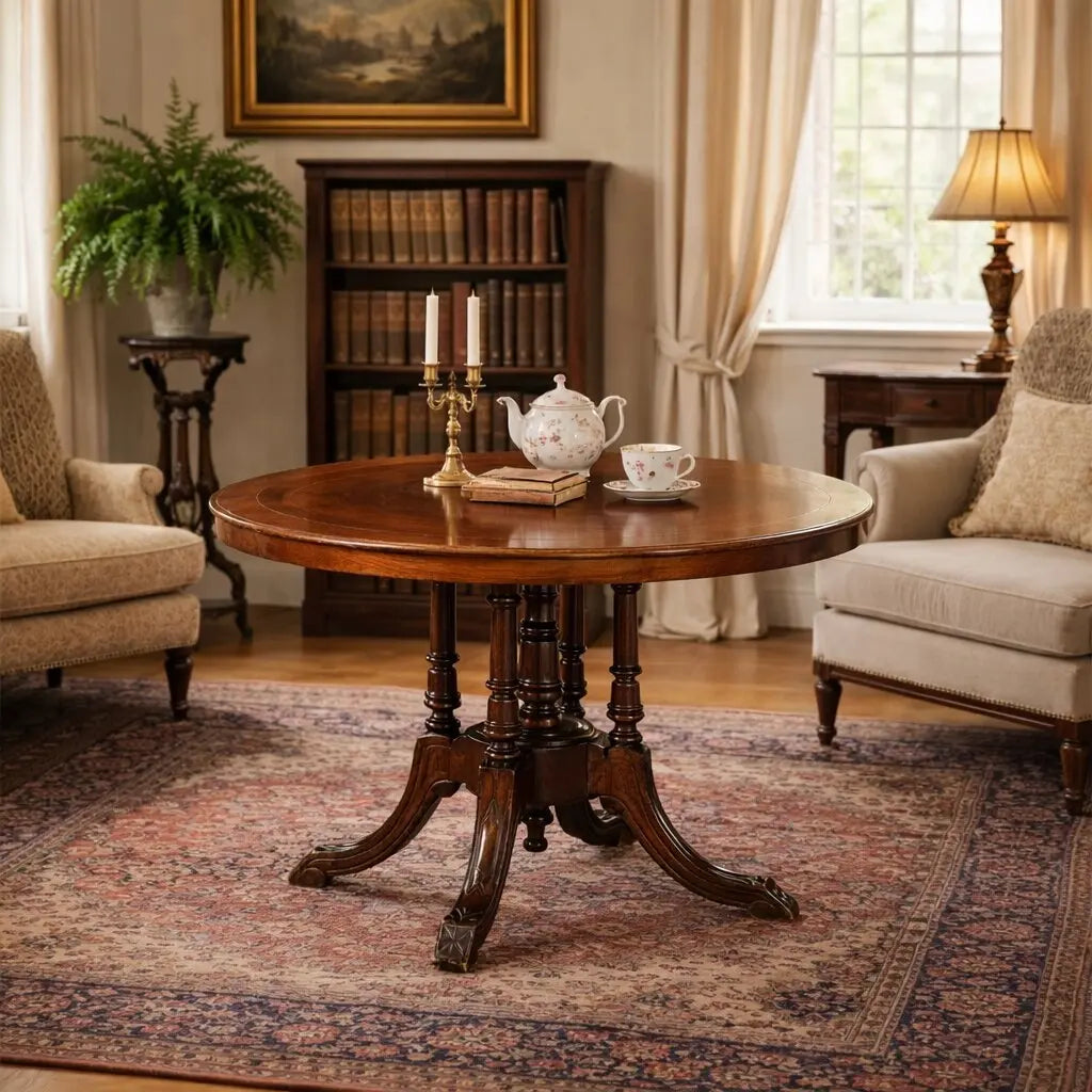 Antique Table Walnut Veneer Italy XIX Century - England, Late XIX Century | Antiques | Tables