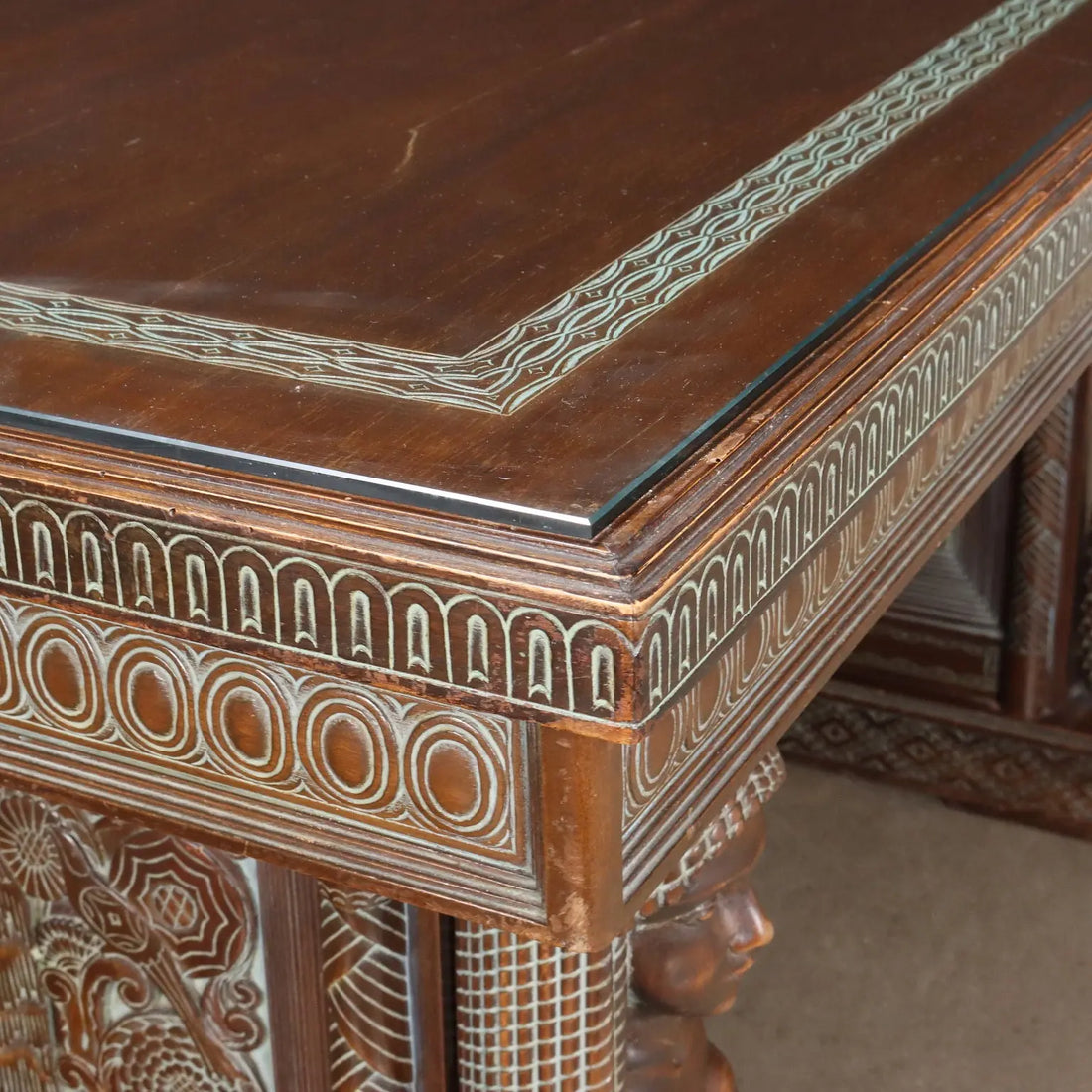 Antique Table Rino Galbiati Ethnic Style Italy XX Century - Antique Ethnic Table | Antiques | Tables