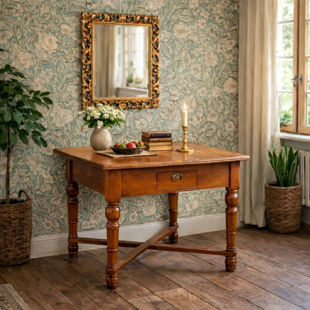 Antique Table Walnut Drawers Eastern Europe XIX Century - Eastern Europe, Mid XIX Century | Antiques | Tables