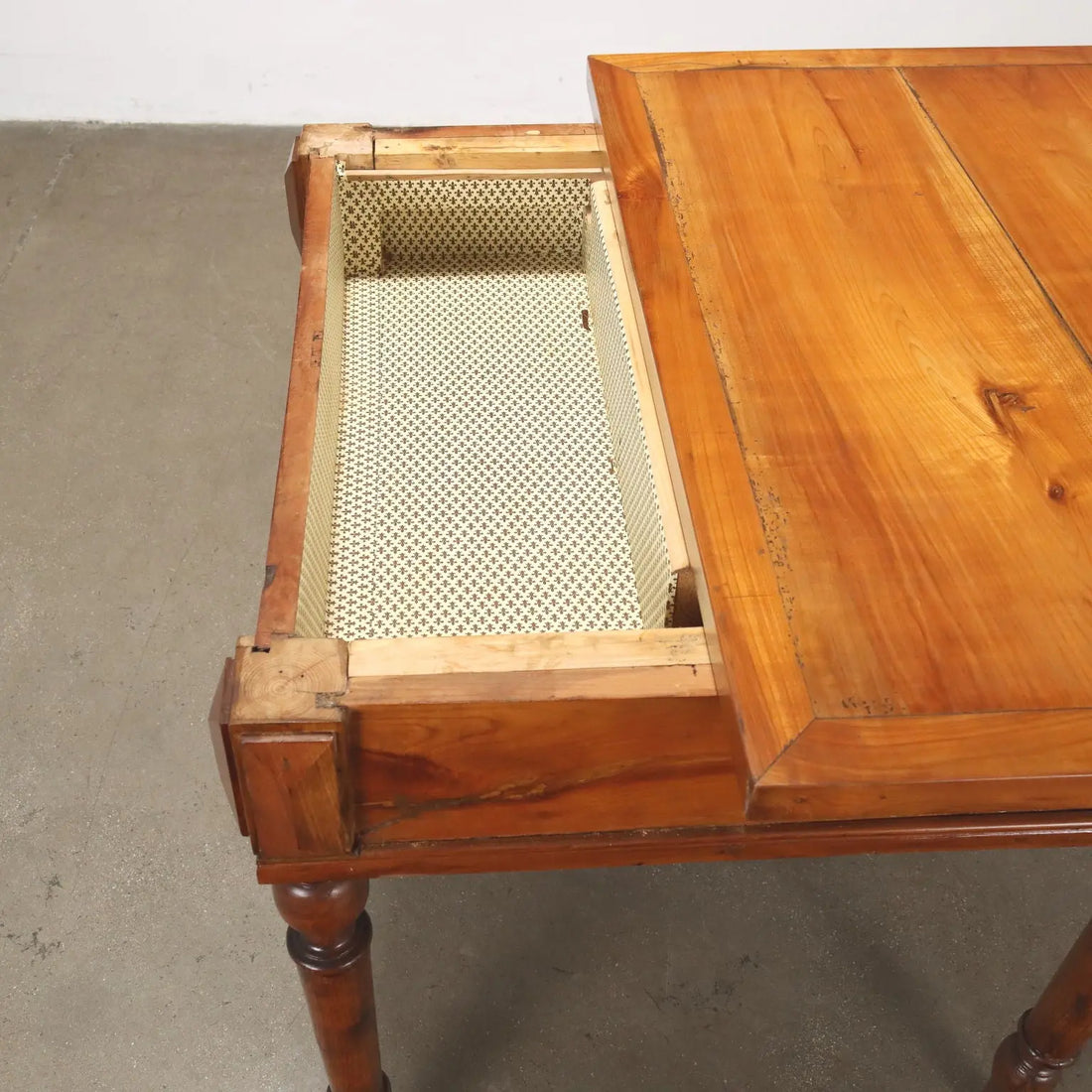 20th Century Cherrywood Table with Secret Compartment