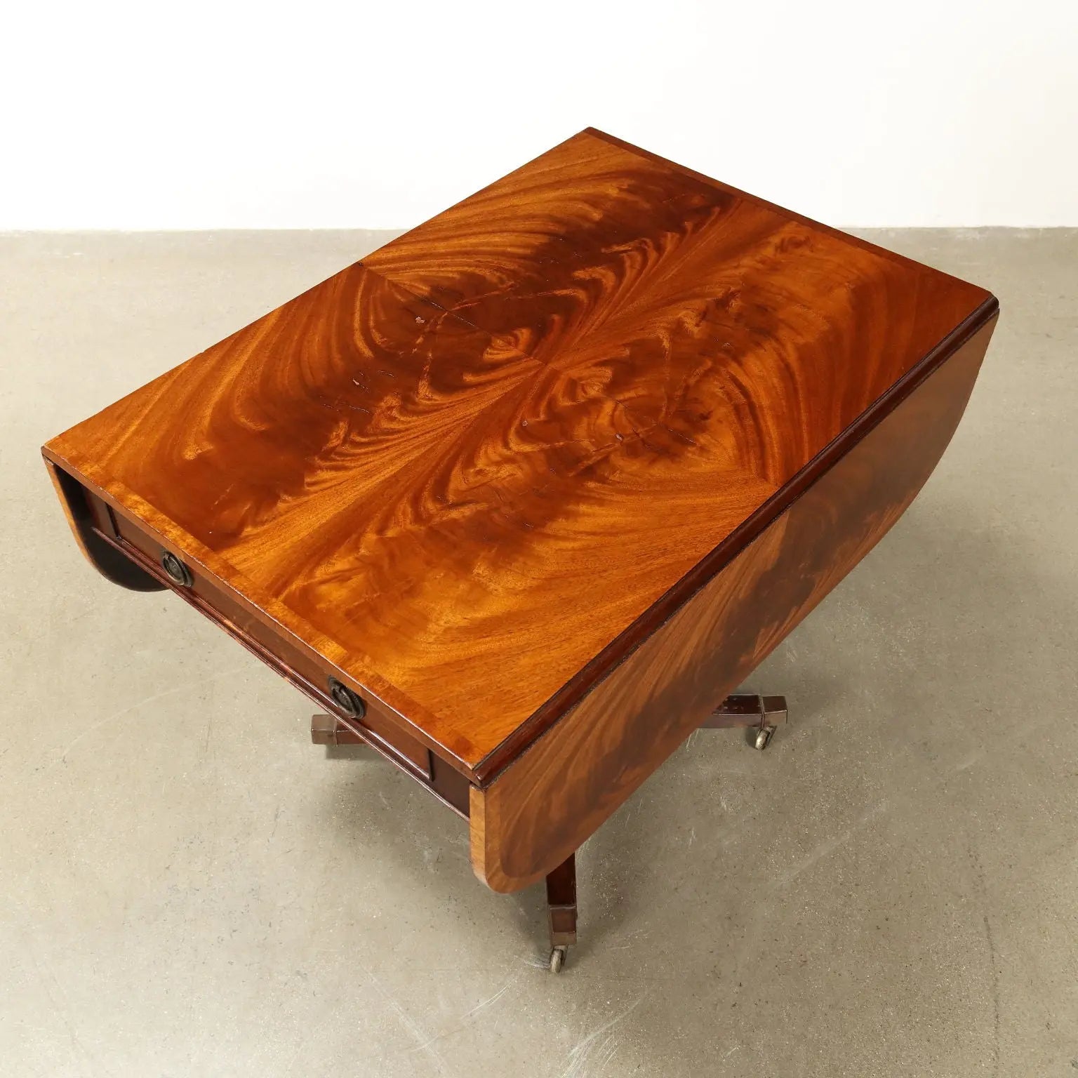 Antique Table Mahogany Drawer Wheels England XX Century - Early XX Century | Antiques | Tables