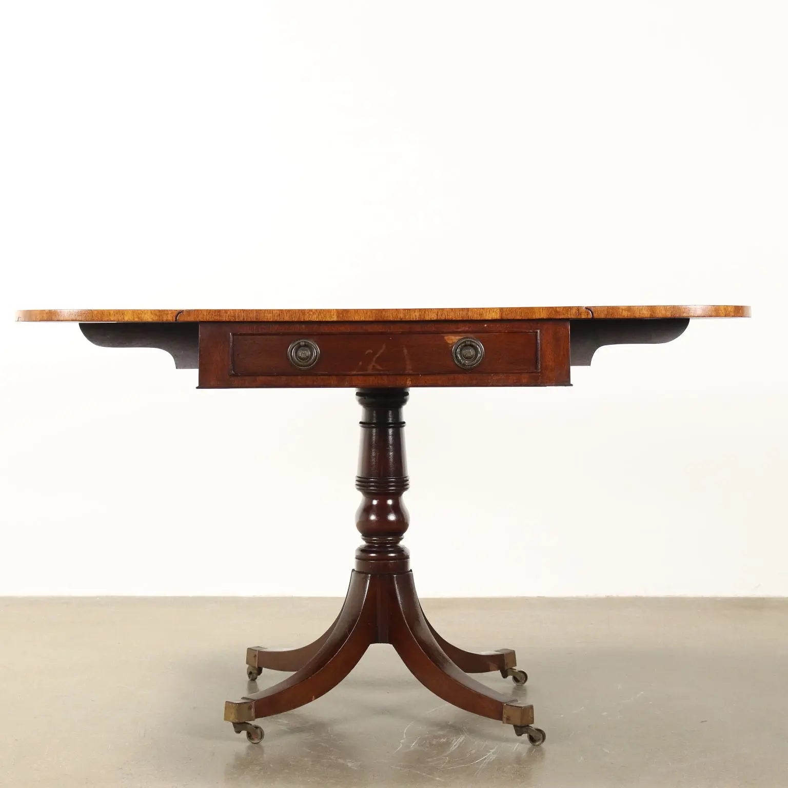 Antique Table Mahogany Drawer Wheels England XX Century - Early XX Century | Antiques | Tables