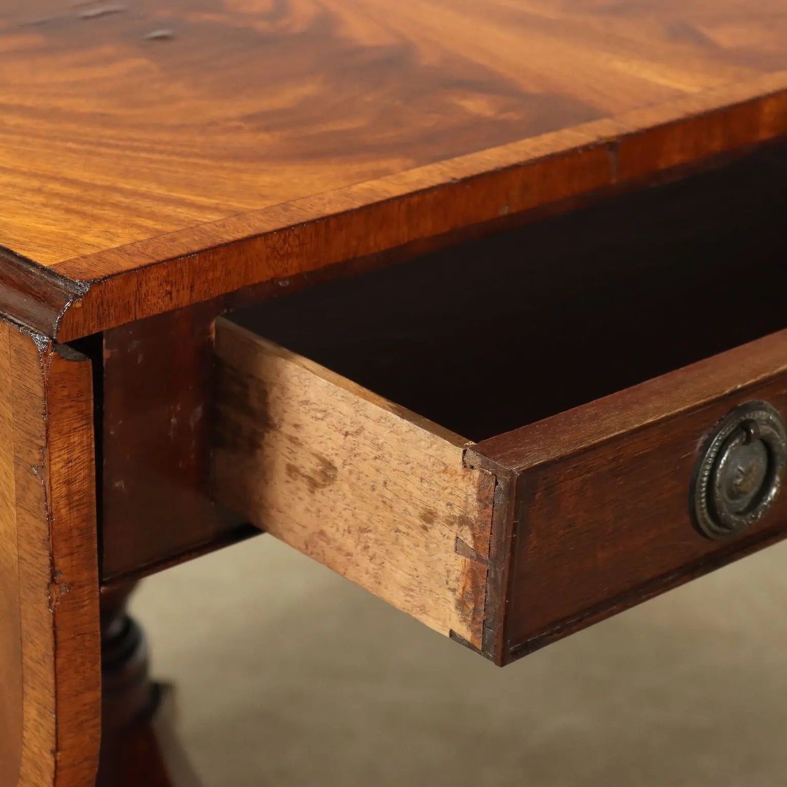 Antique Table Mahogany Drawer Wheels England XX Century - Early XX Century | Antiques | Tables
