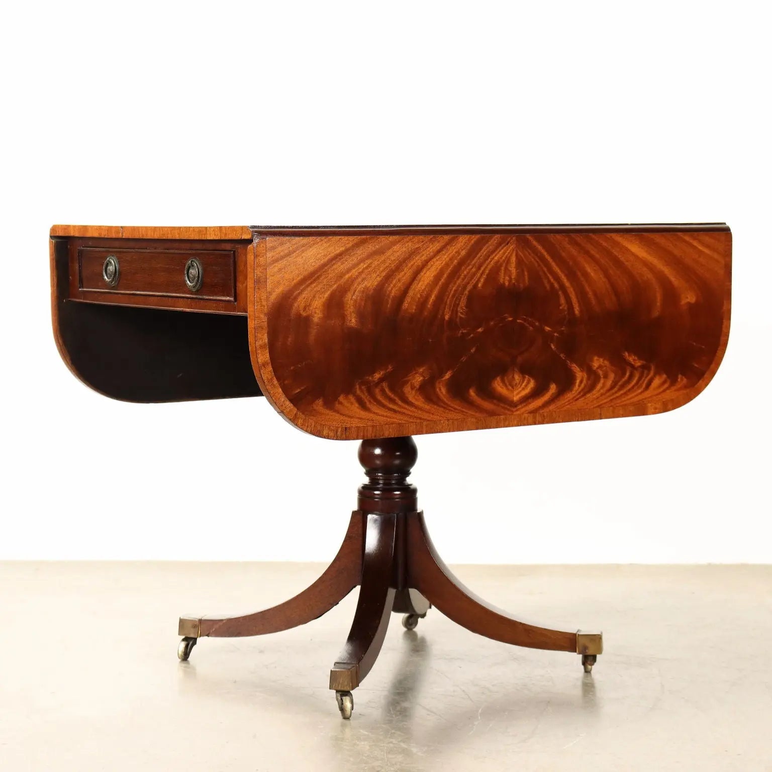 Antique Table Mahogany Drawer Wheels England XX Century - Early XX Century | Antiques | Tables