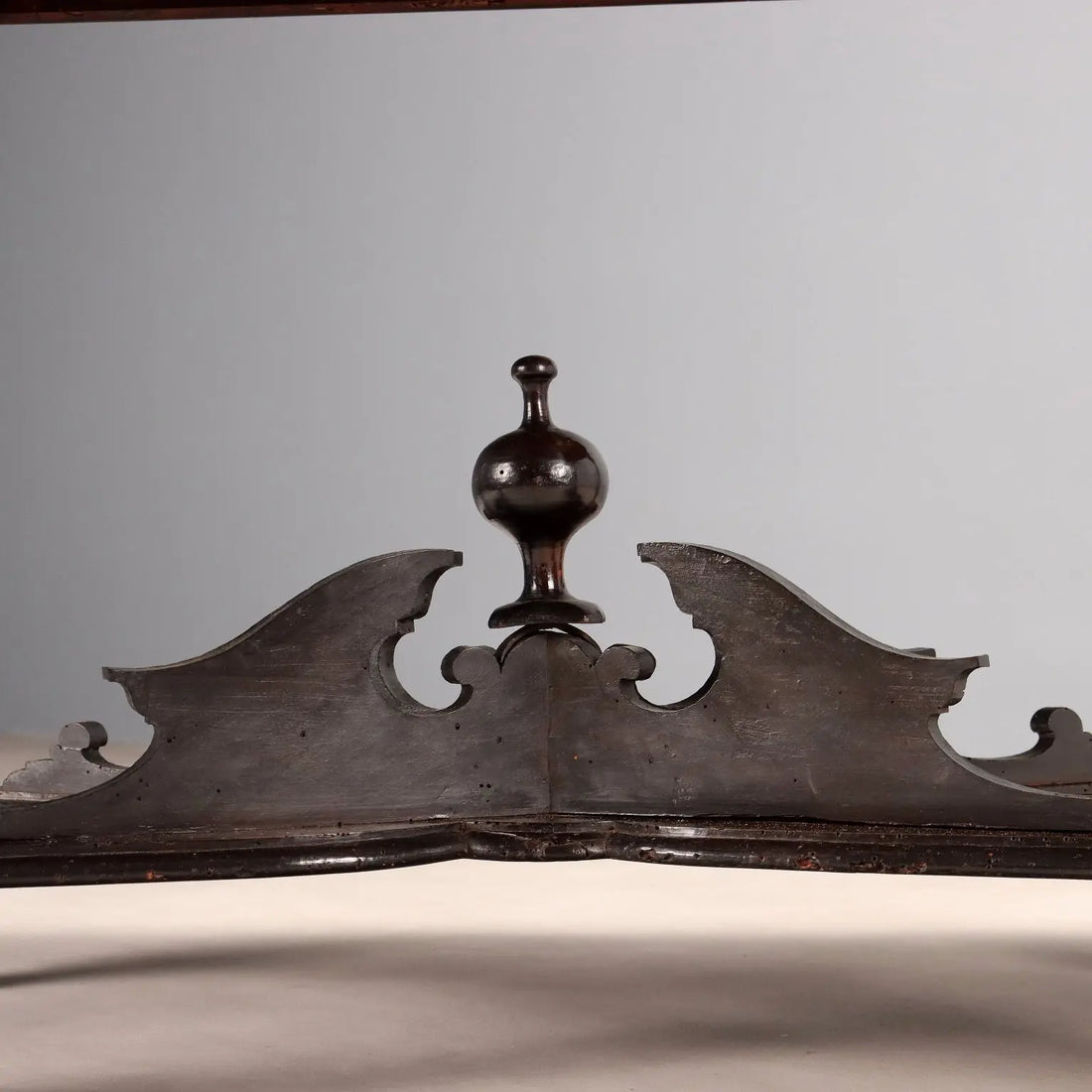 Antique Walnut Table with Leaf Carvings Ebonized Scagliola Top - Tuscany Late 17th Century | Antiques | Tables