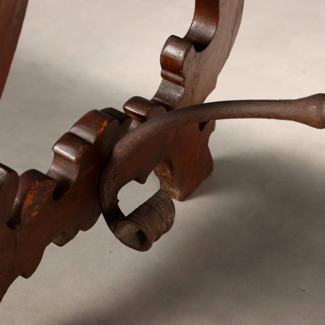 Antique Refectory Table Walnut Wrought Iron Italy XX Century - Italy, XX Century | Antiques | Tables